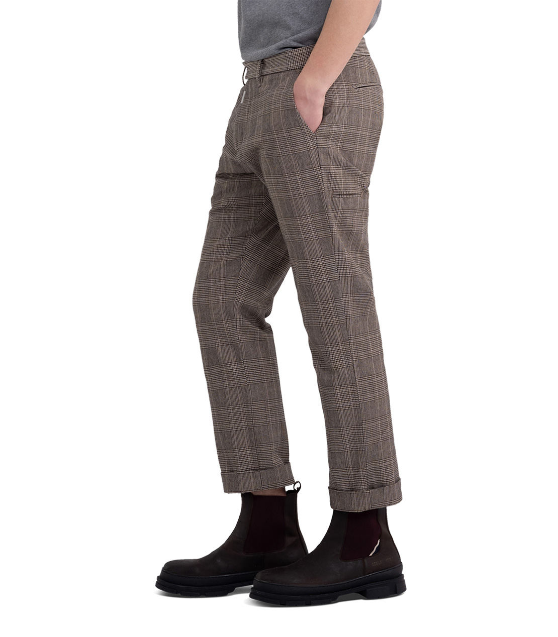 アーミーテーラリング チェックコンフォートパンツ 詳細画像 ブラウン系 3